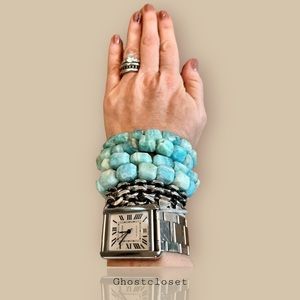NWT blue aragonite bracelets set of two or 4